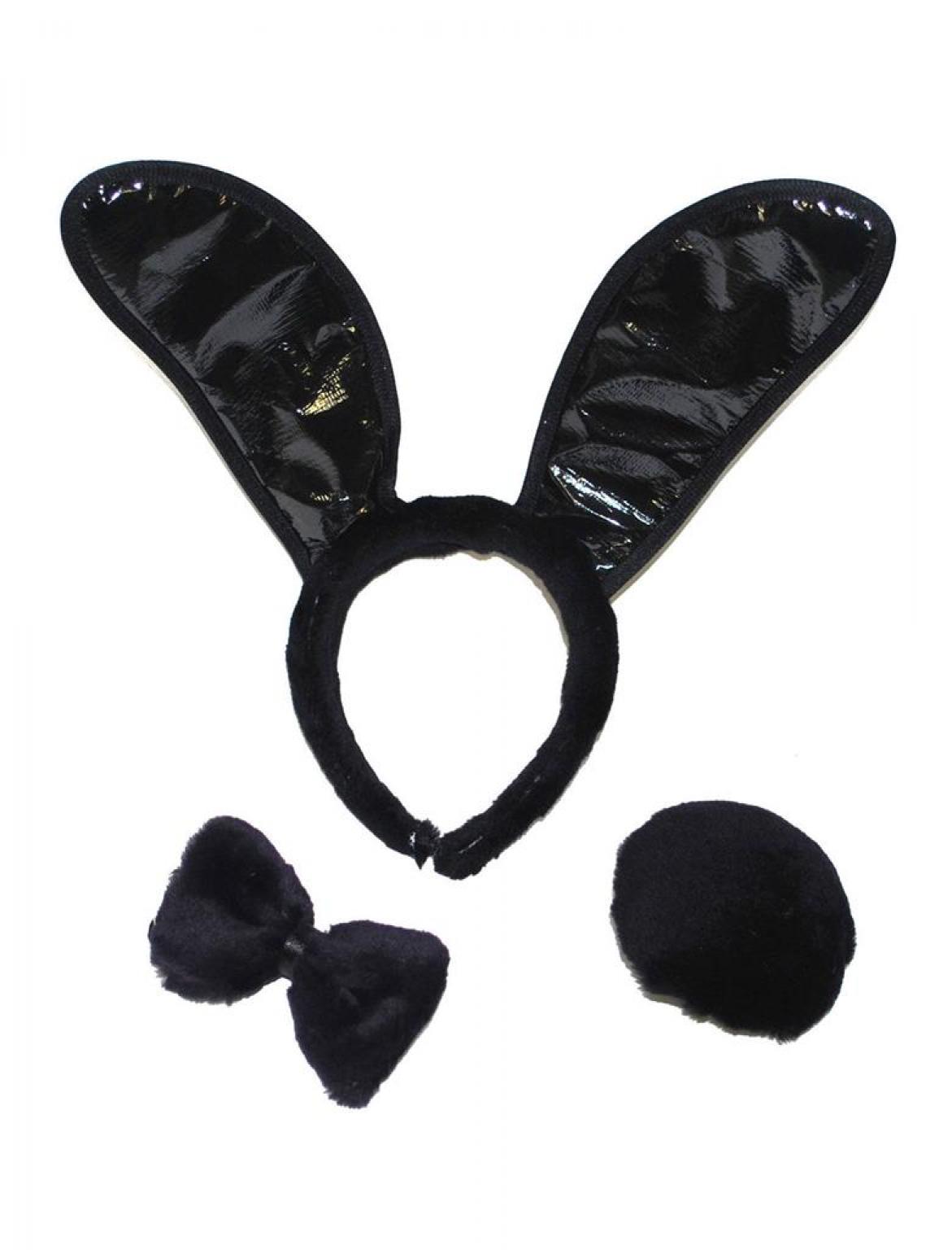 Accessoires set lapin adulte noir