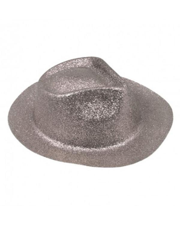 Borsalino paillettes couleur argent