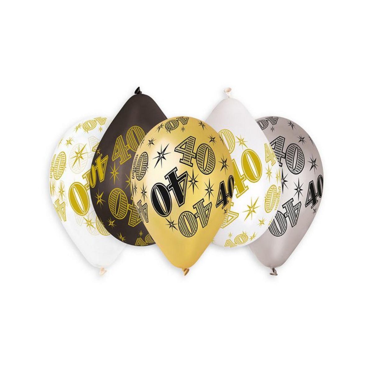 8 ballons jubilé anniversaire 40 ans diamètre 28cm
