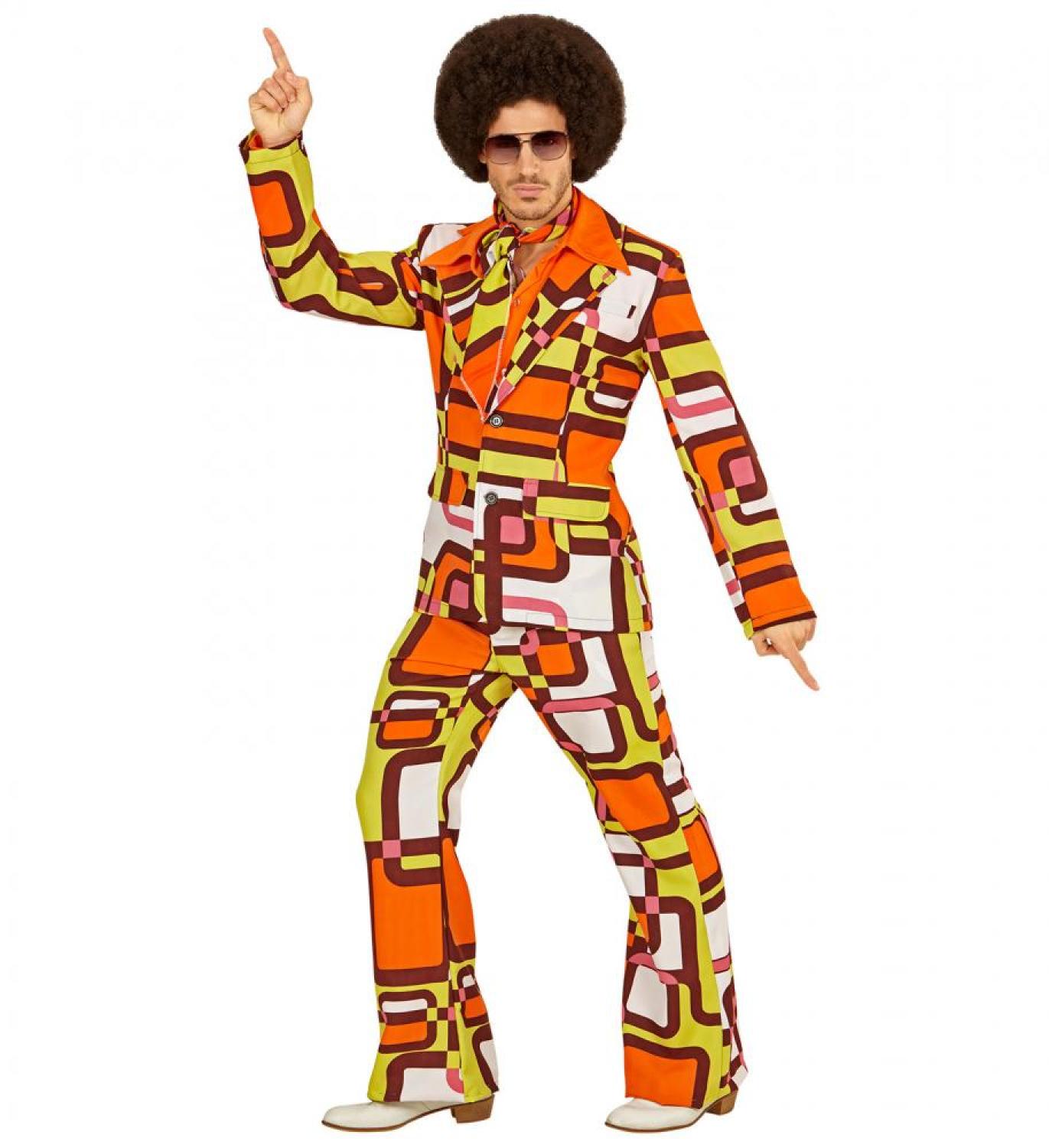 Costume des années 70 Groovy disco Retro taille S