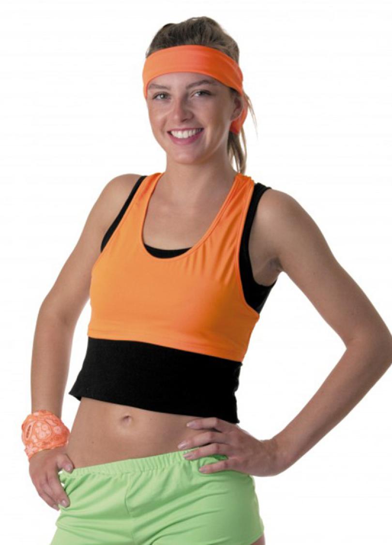 Brassière fluo orange
