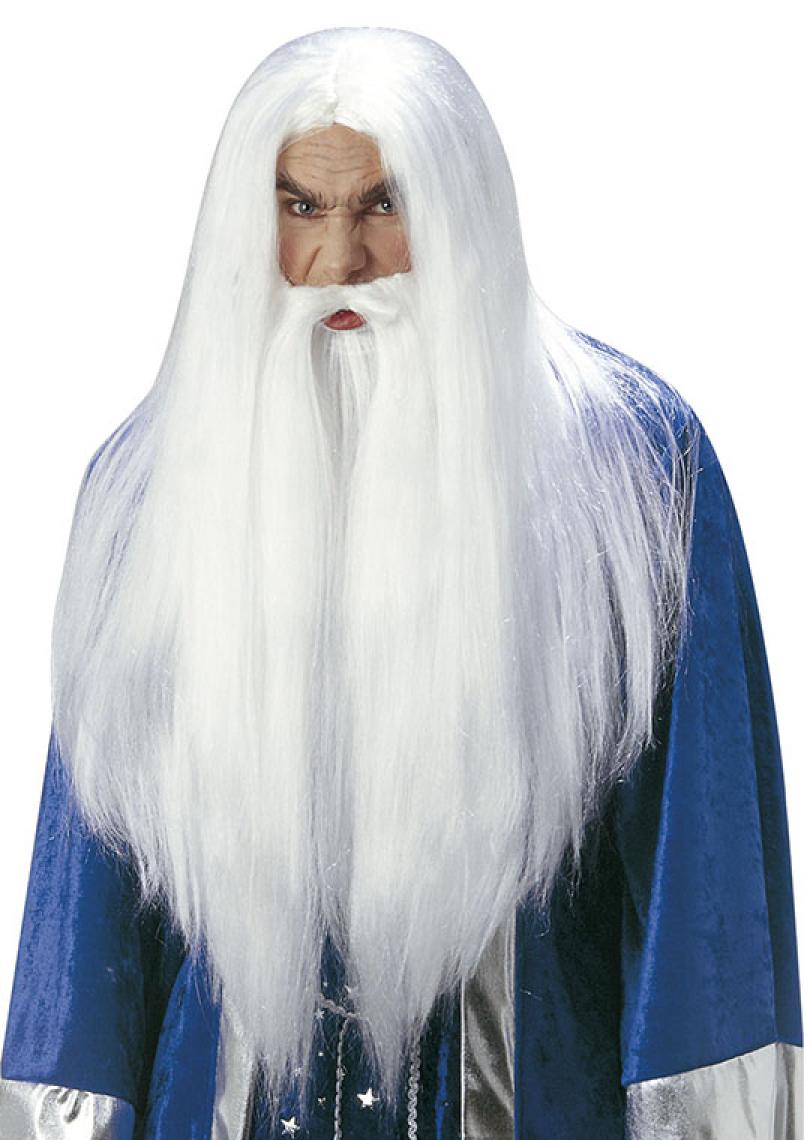Perruque magicien ou druide Merlin
