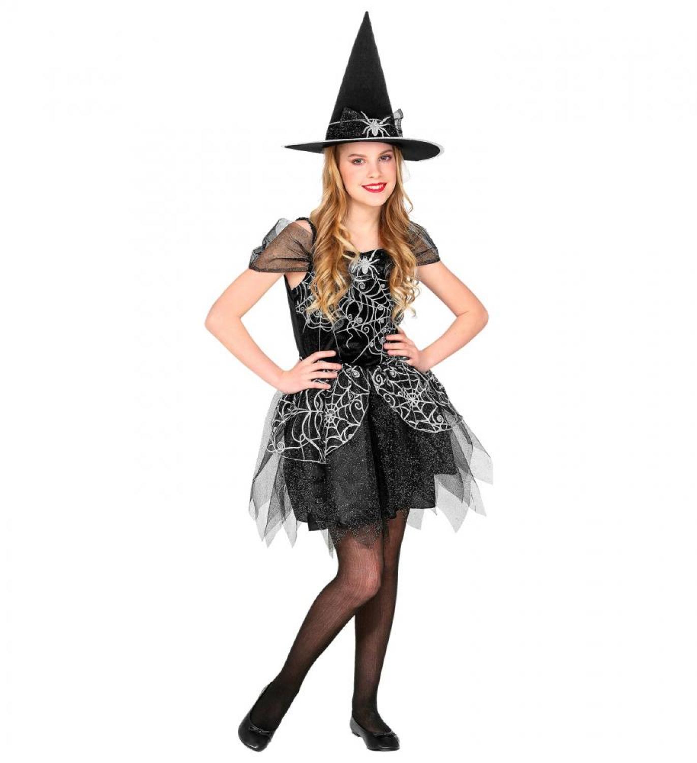 Sorcière noire et argent taille 2/3 ans