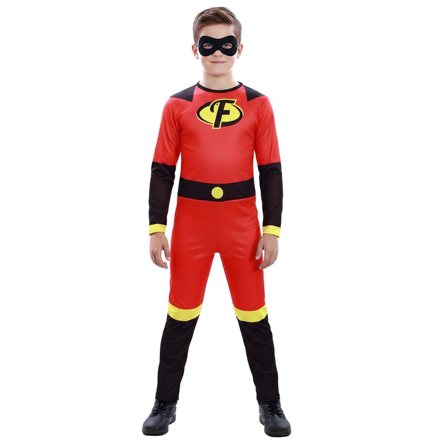 Super-héros famille indestructible rouge enfant mixte taille 3/4 ans