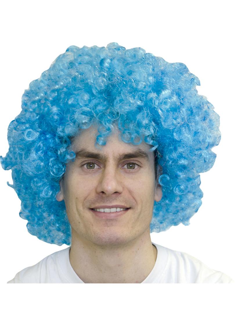 Perruque pop bleue