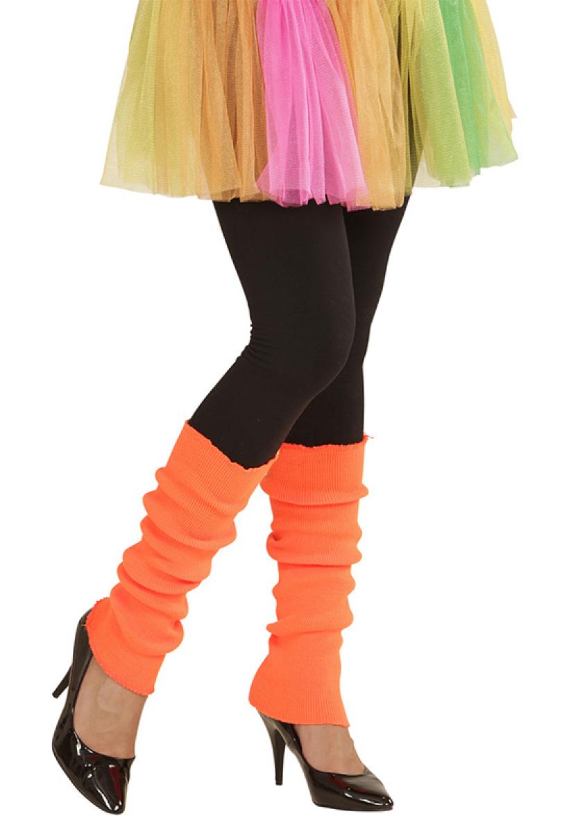 Chaussettes de danse jambières fluo orange