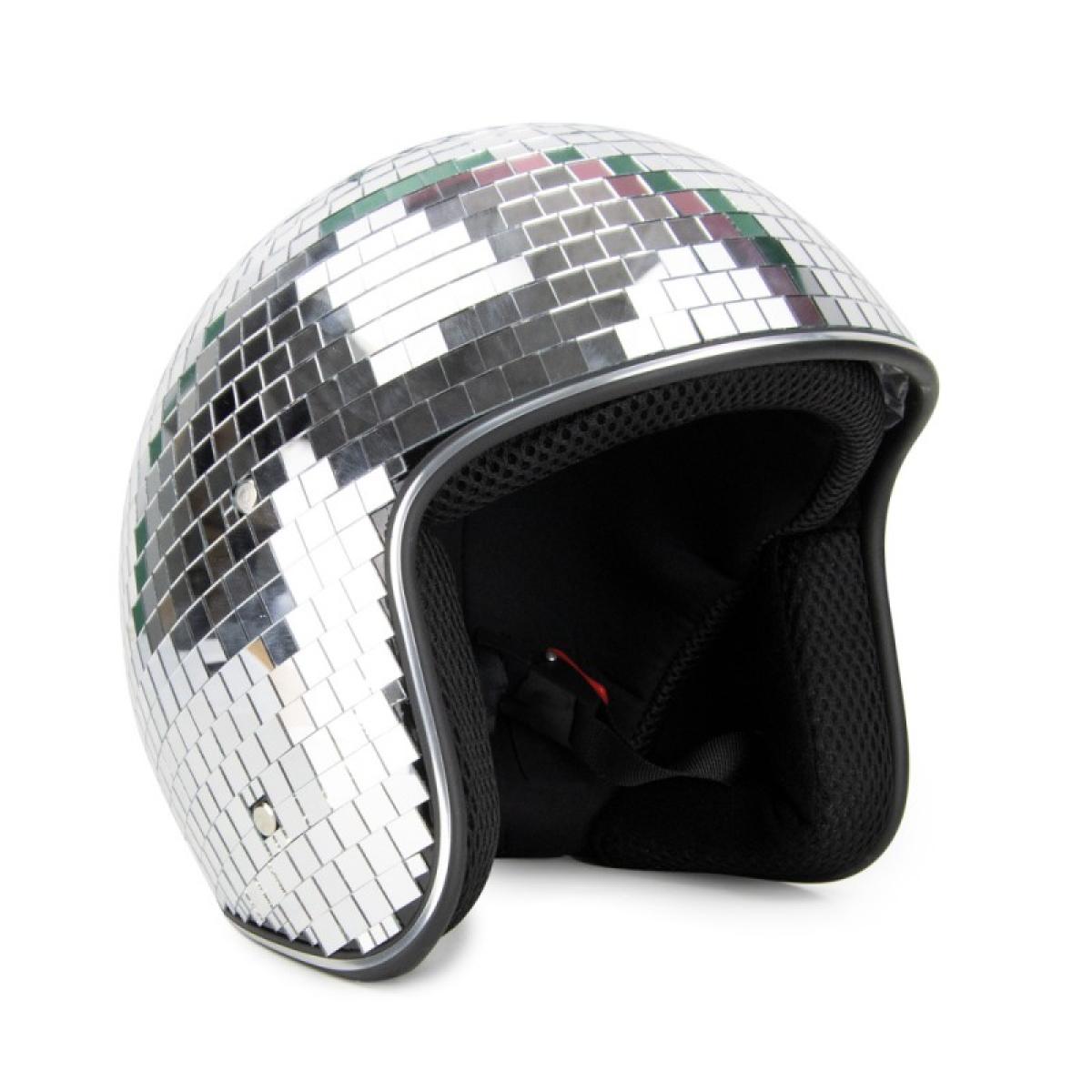 Casque disco boule à facettes avec visière