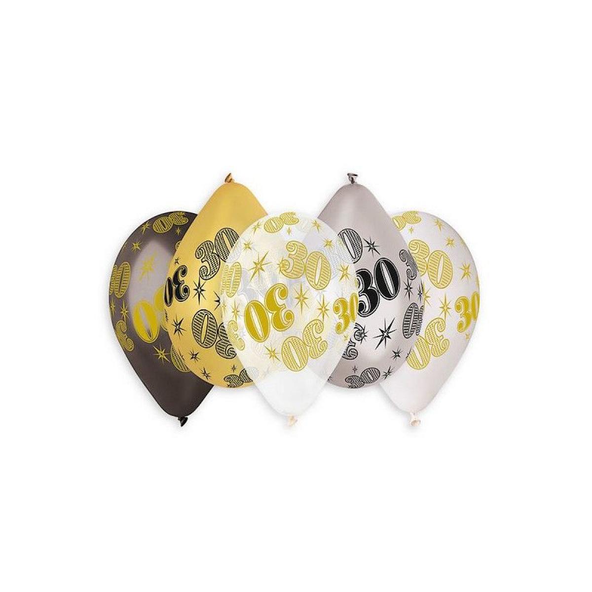 8 ballons jubilé anniversaire 30 ans diamètre 28cm