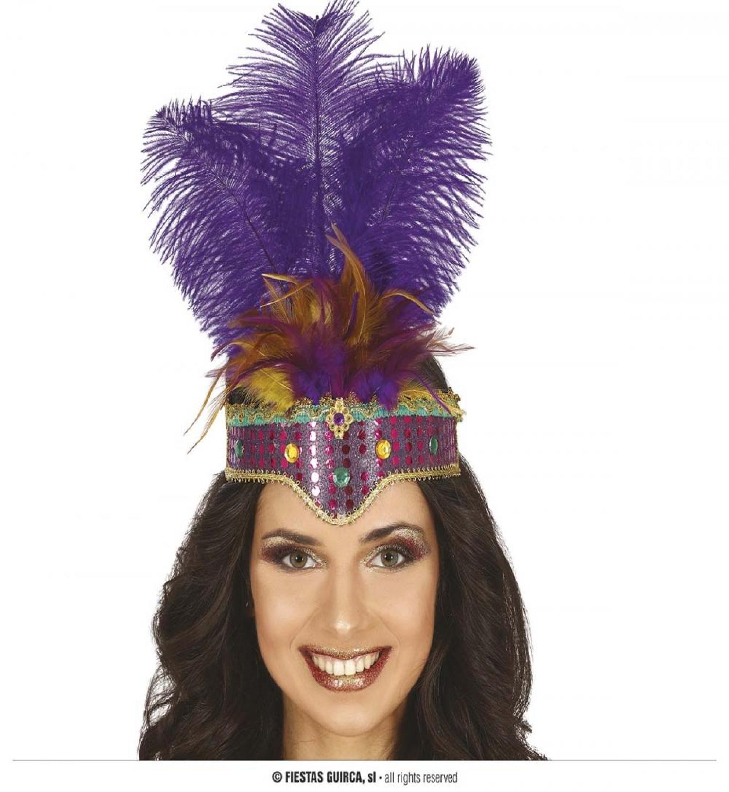 Diadème à plumes Carnaval de Rio