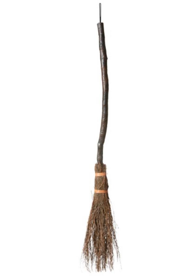 Balai de sorcière 90cm paille et bois