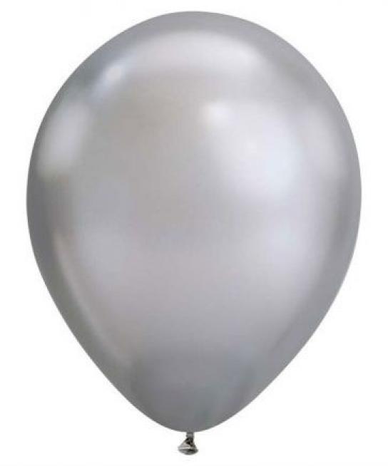 100 ballons métallisés argent