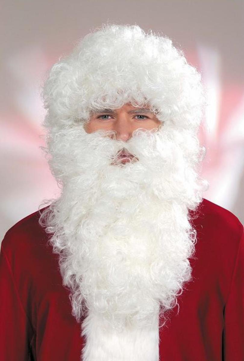 Perruque+barbe pere noël luxe