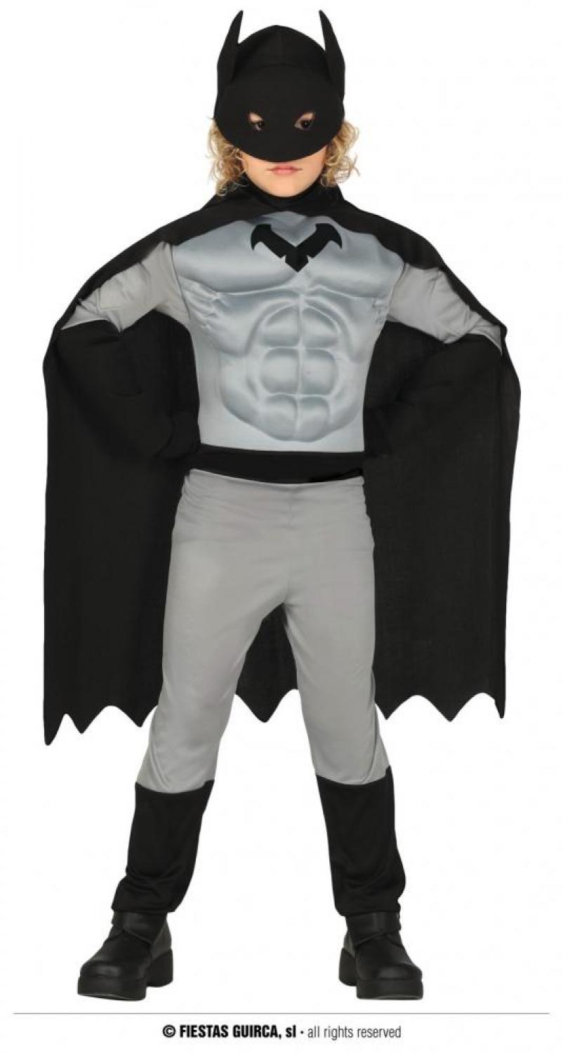 Batboy gris musclé taille 3/4 ans