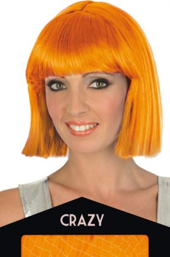 Perruque Crazy fluo orange