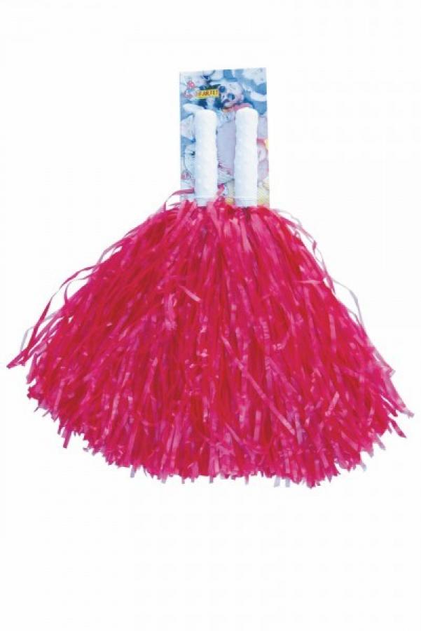 Paire de petits pompons rouge