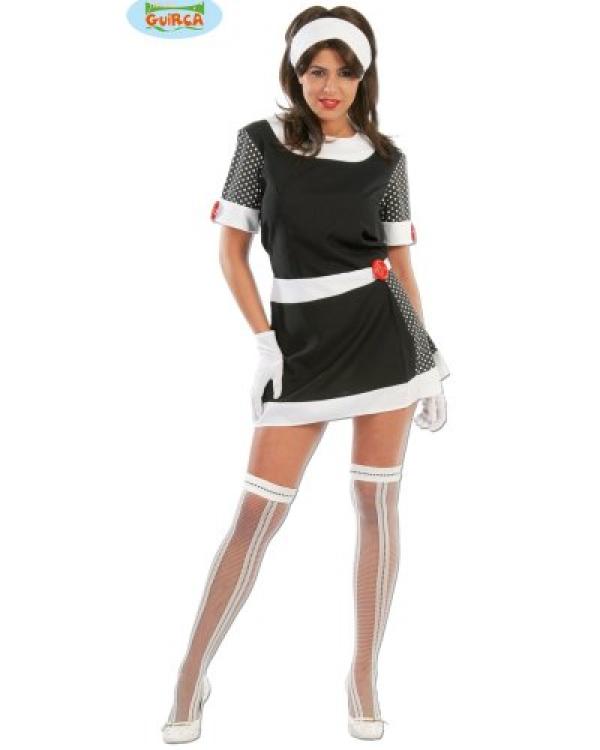 Robe année 60 noire/blanche