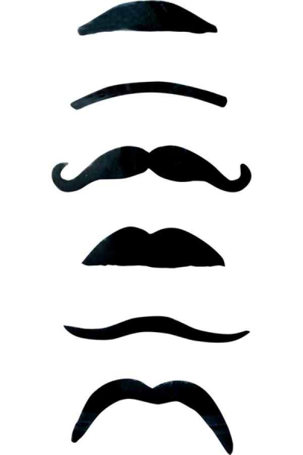 6 Moustaches sur planche