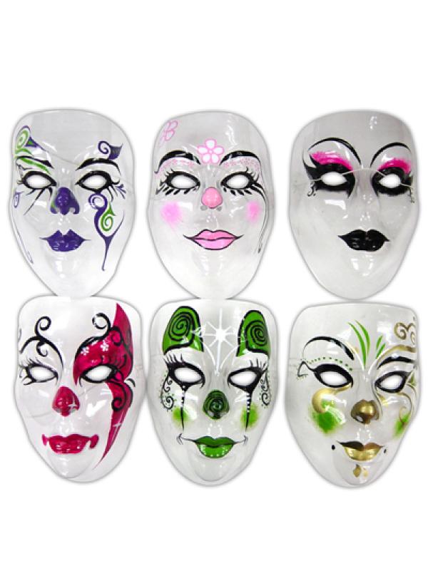 Masque transparent décoré
