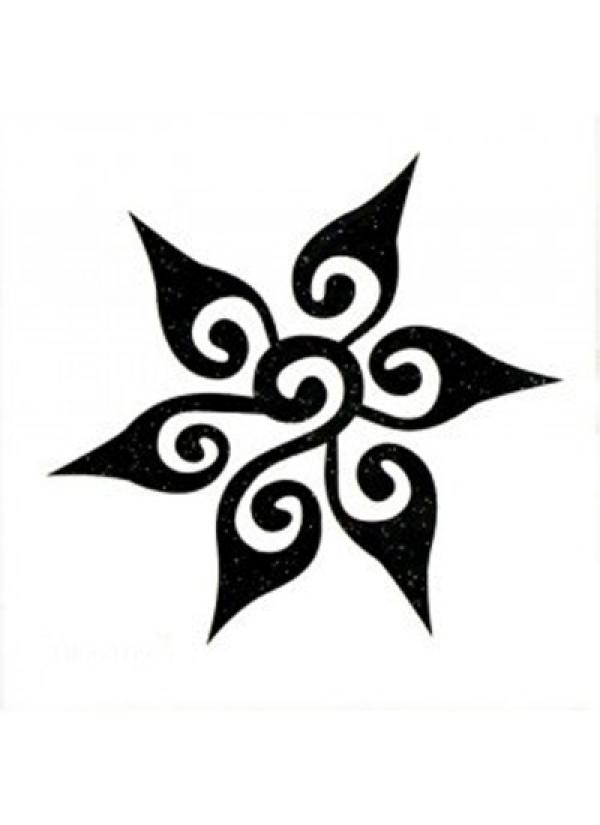 Tatouage temporaire fleur tribal
