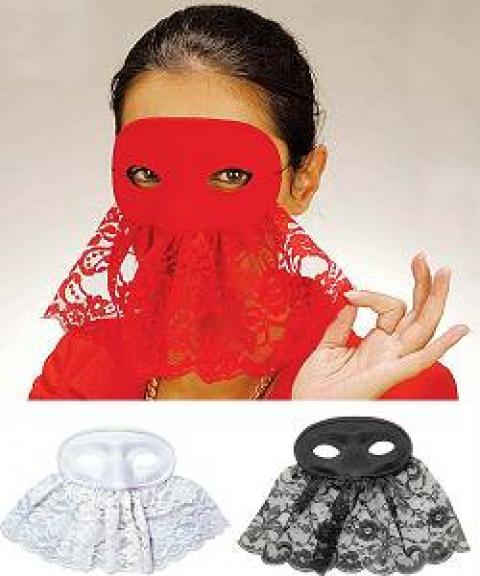 Loup voilette satin femme