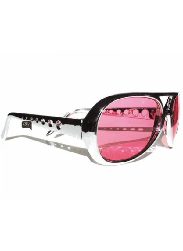 Lunettes rock argent/verres rose (N25)