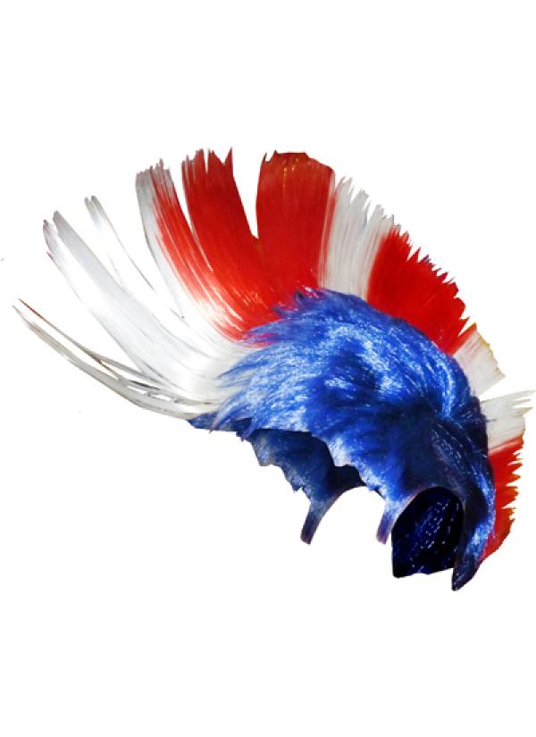 Perruque punk tricolore