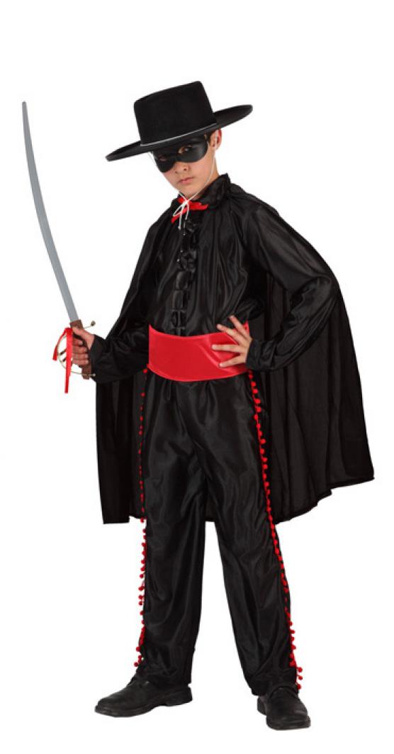 Cavalier noir masqué 5/6 ans
