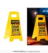 Panneau de signalisation chevalet scène de crime à poser