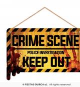 Panneau en bois Crime Scene 30x20cm