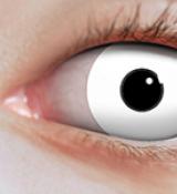 Paire de lentilles cosmétiques Blanche WHITE hebdomadaires