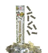Canon à confettis métal argent 40cm