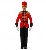 Veste Monsieur Loyal rouge et noir avec dorures taille M