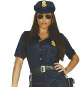 Tenue de policière short et chemise taille M