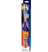 Boite de 4 baguettes magiques pyrotechniques Lumos 4 couleurs 50 secondes