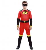 Super-héros famille indestructible rouge enfant mixte taille 3/4 ans