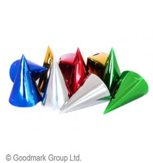 10 chapeaux carton métallisés de fête