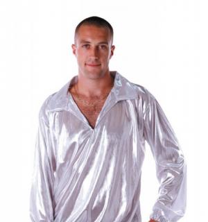 Tee shirt disco Night argent taille M/L