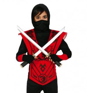 Ninja rouge et noir 5/6 ans