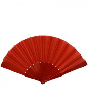 Eventail tissu rouge