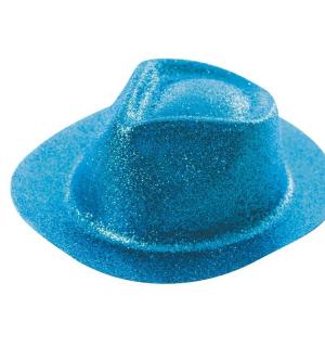 Borsalino paillettes couleur bleu clair
