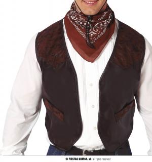 Gilet noir de vacher cow-boy taille M/L