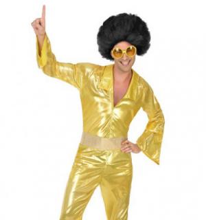 Combinaison disco homme or taille S