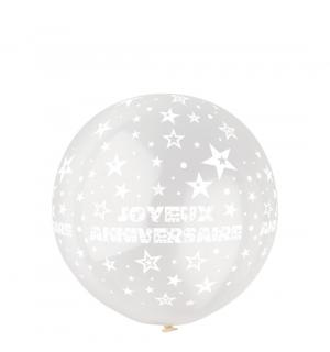 Ballon géant joyeux anniversaire Transparent