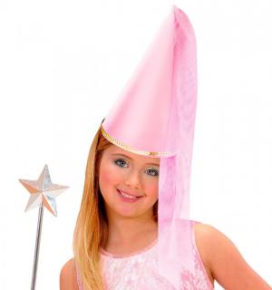 Chapeau fée tissu rose