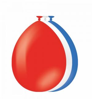 50 ballons latex 30 cm bleu blanc rouge France