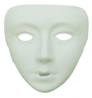 Masque blanc à peindre sans front