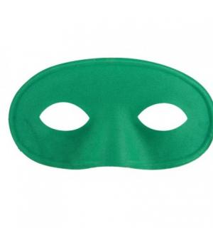 Loup domino satin adulte vert