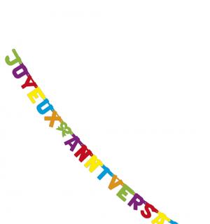 Guirlande Joyeux Anniversaire 2 mètres