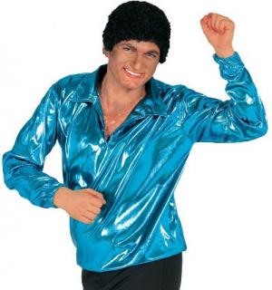 Tee shirt disco brillant turquoise taille L