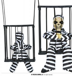 Squelette prisonnier dans cage